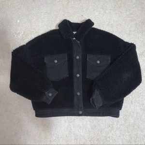 Black Zara teddy Sherpa jacket